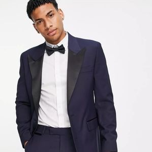 ASOS DESIGN Slim Tuxedo in Navy Suit Jacket - size 46 Reg (slim)